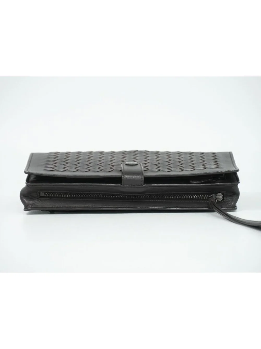 Bottega Veneta Intrecciato Continental Wallet Clutch Leather Brown